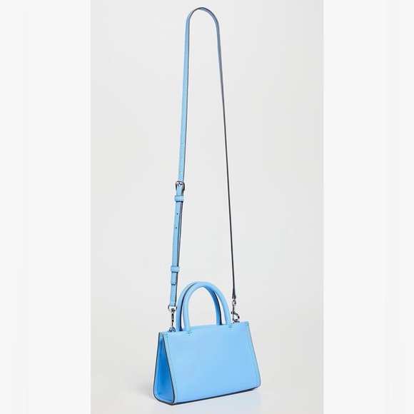 NWT Tory Burch Ella Bio Mini Tote Crossbody - Blue Azure - Sold Out Color! - Picture 4 of 12